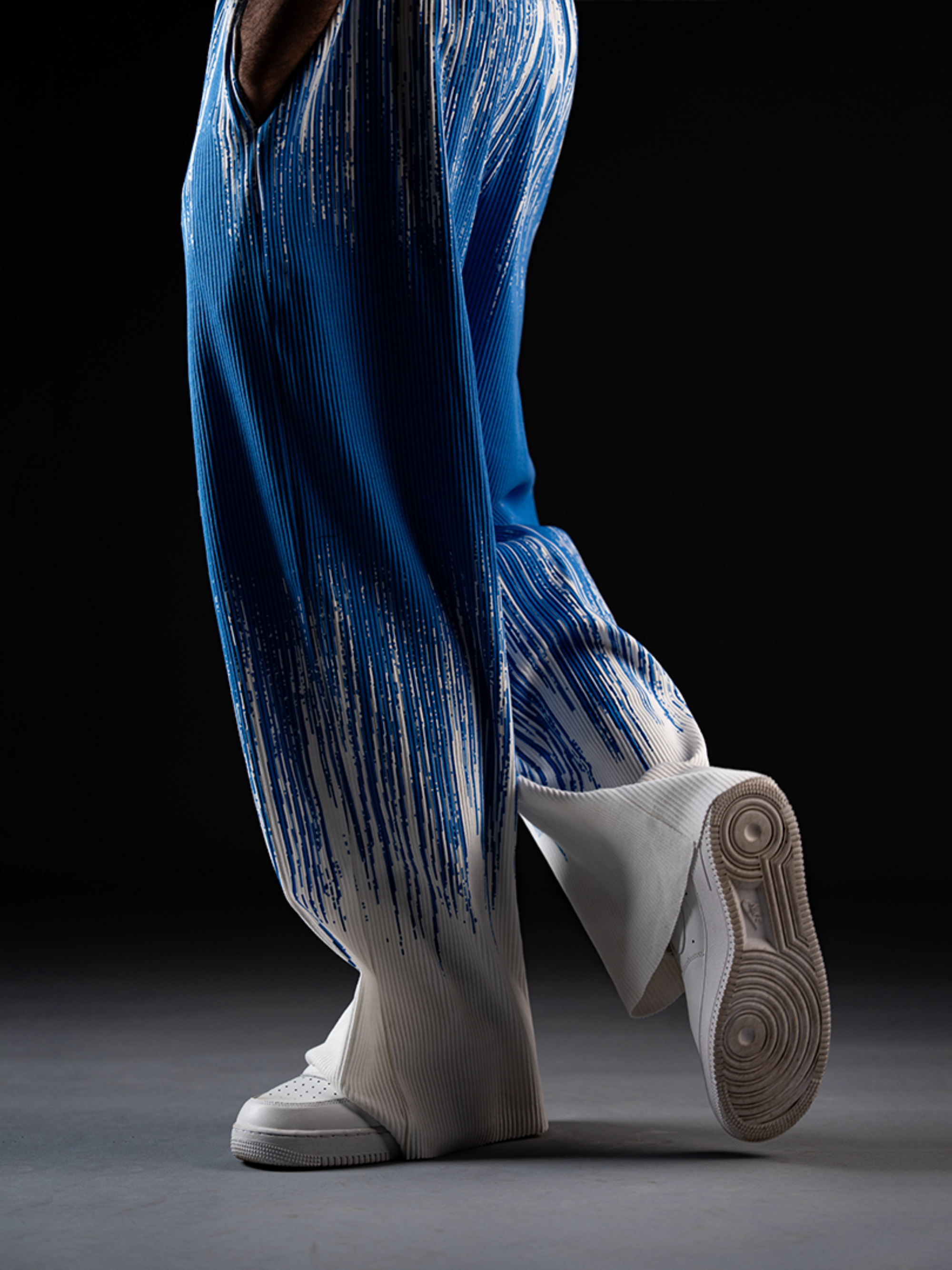 Loose Tie Dye Pleated Men Pants