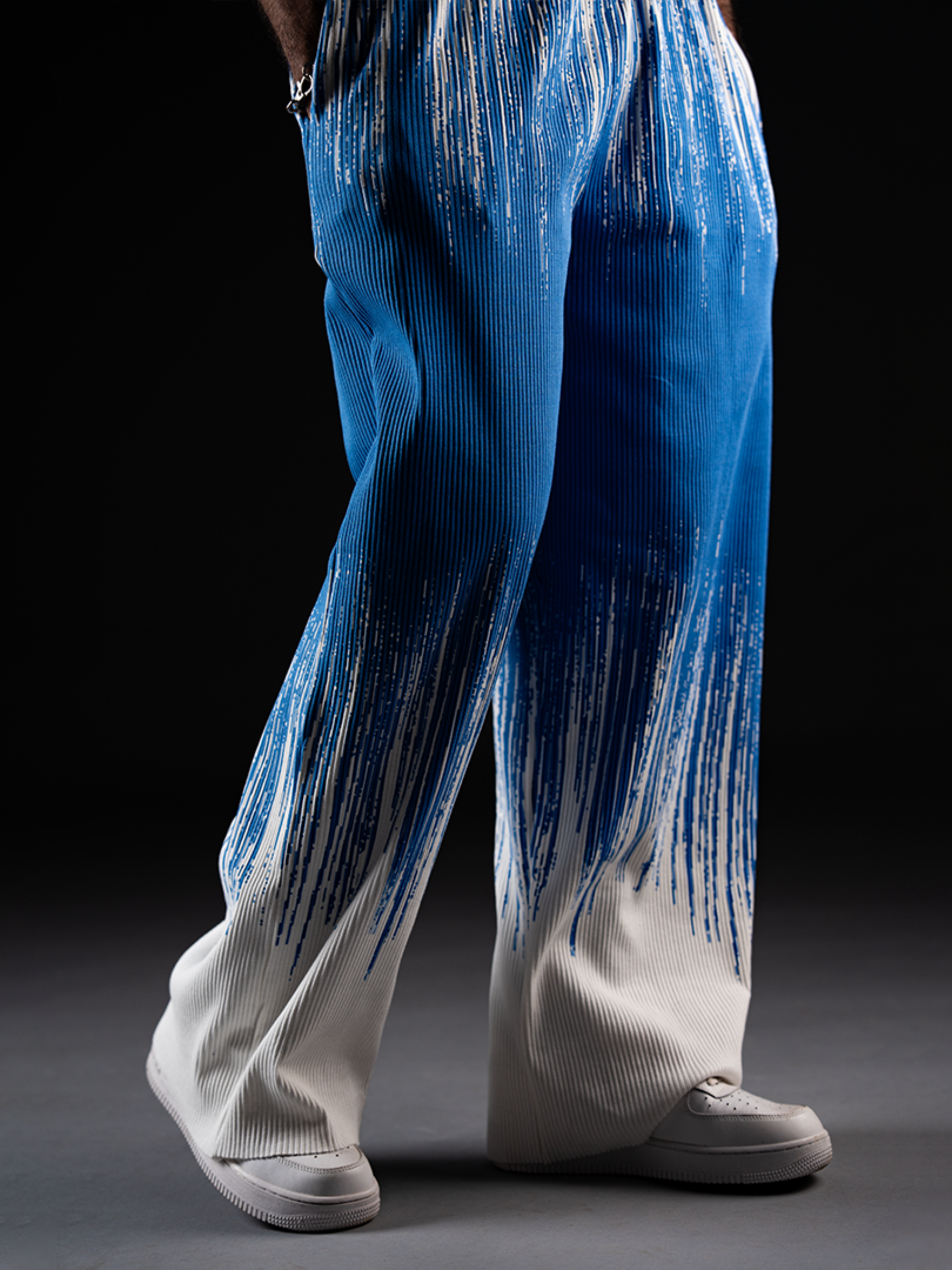 Loose Tie Dye Pleated Men Pants