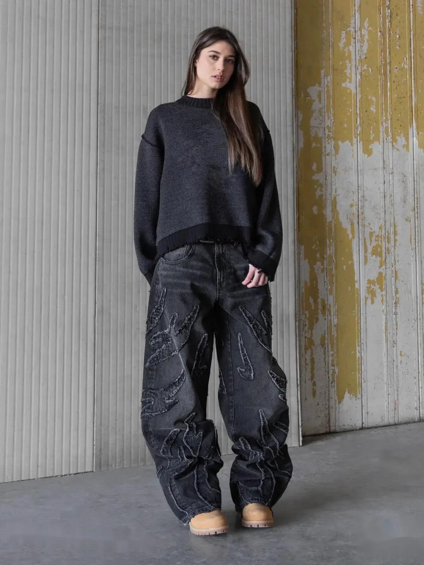 Retro Raw Edge Jeans
