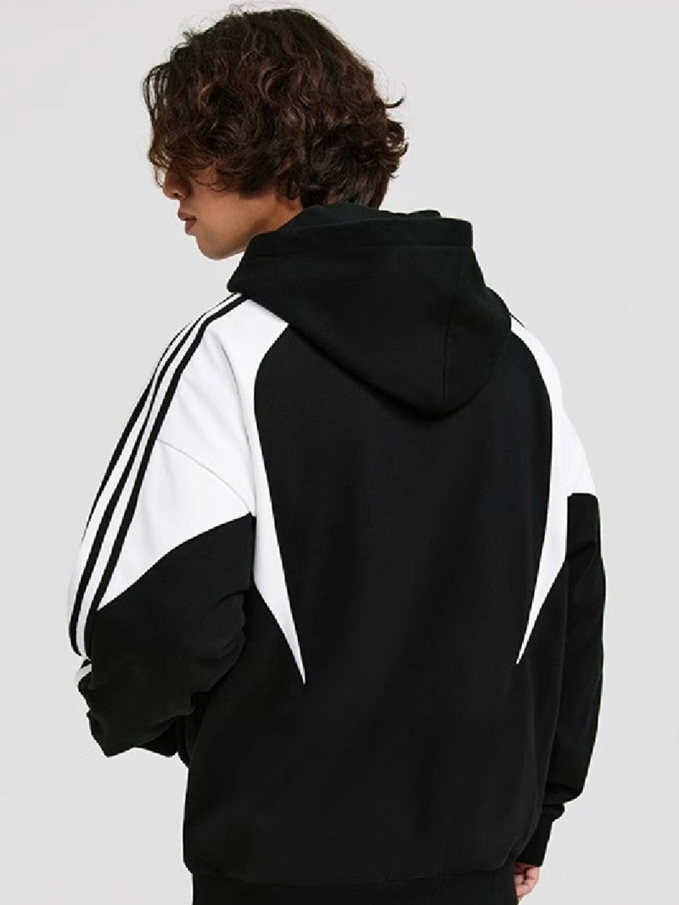 White Streak Striped Hoodie