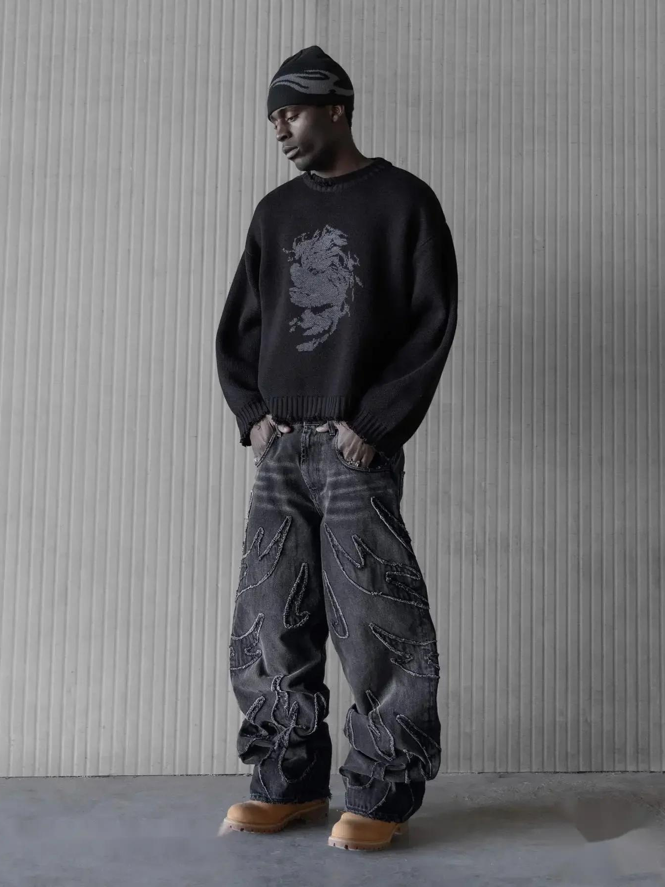 Retro Raw Edge Jeans