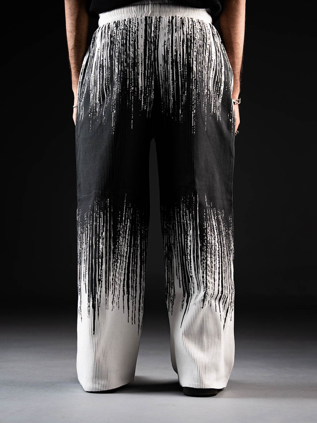 Loose Tie Dye Pleated Men Pants