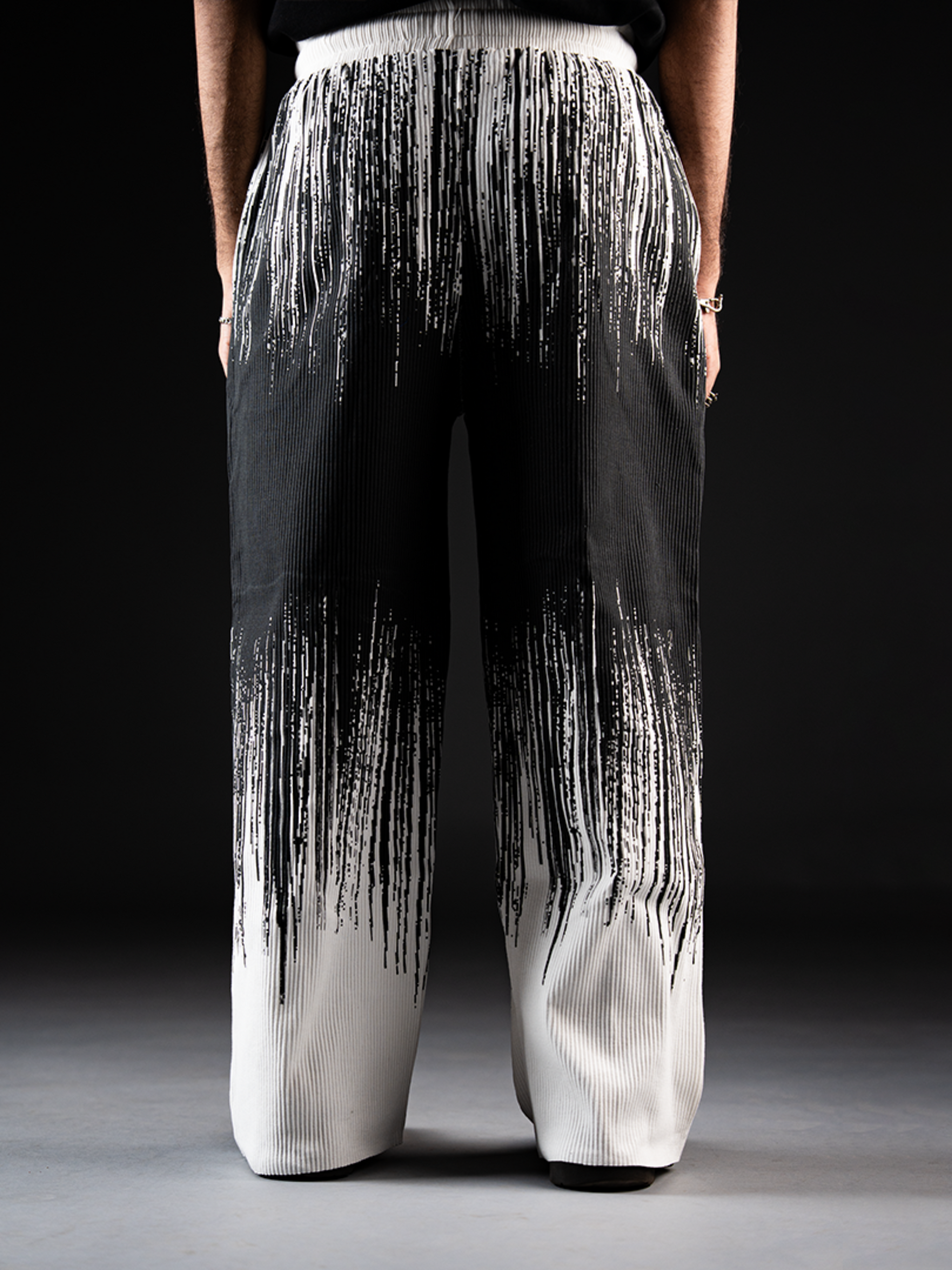 Loose Tie Dye Pleated Men Pants