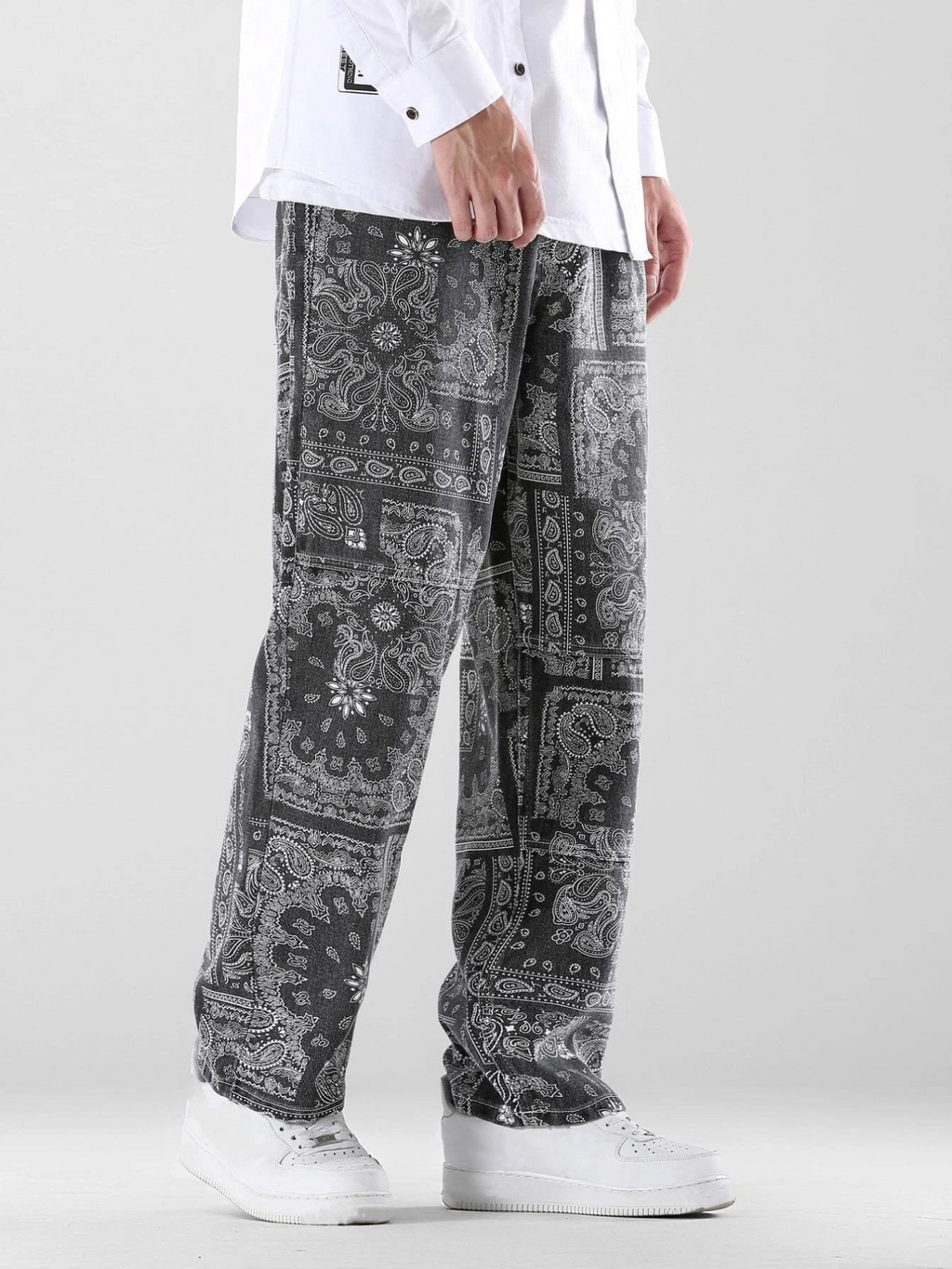 Men Paisley Print Jeans