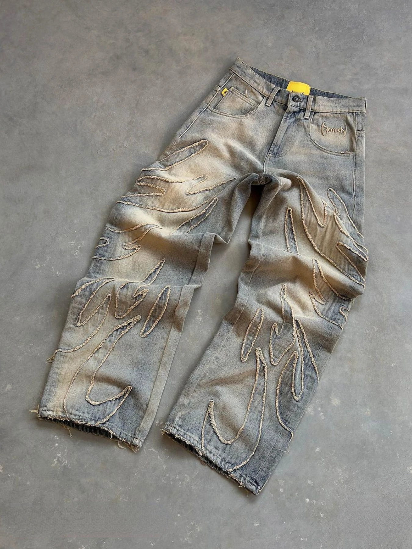 Retro Raw Edge Jeans