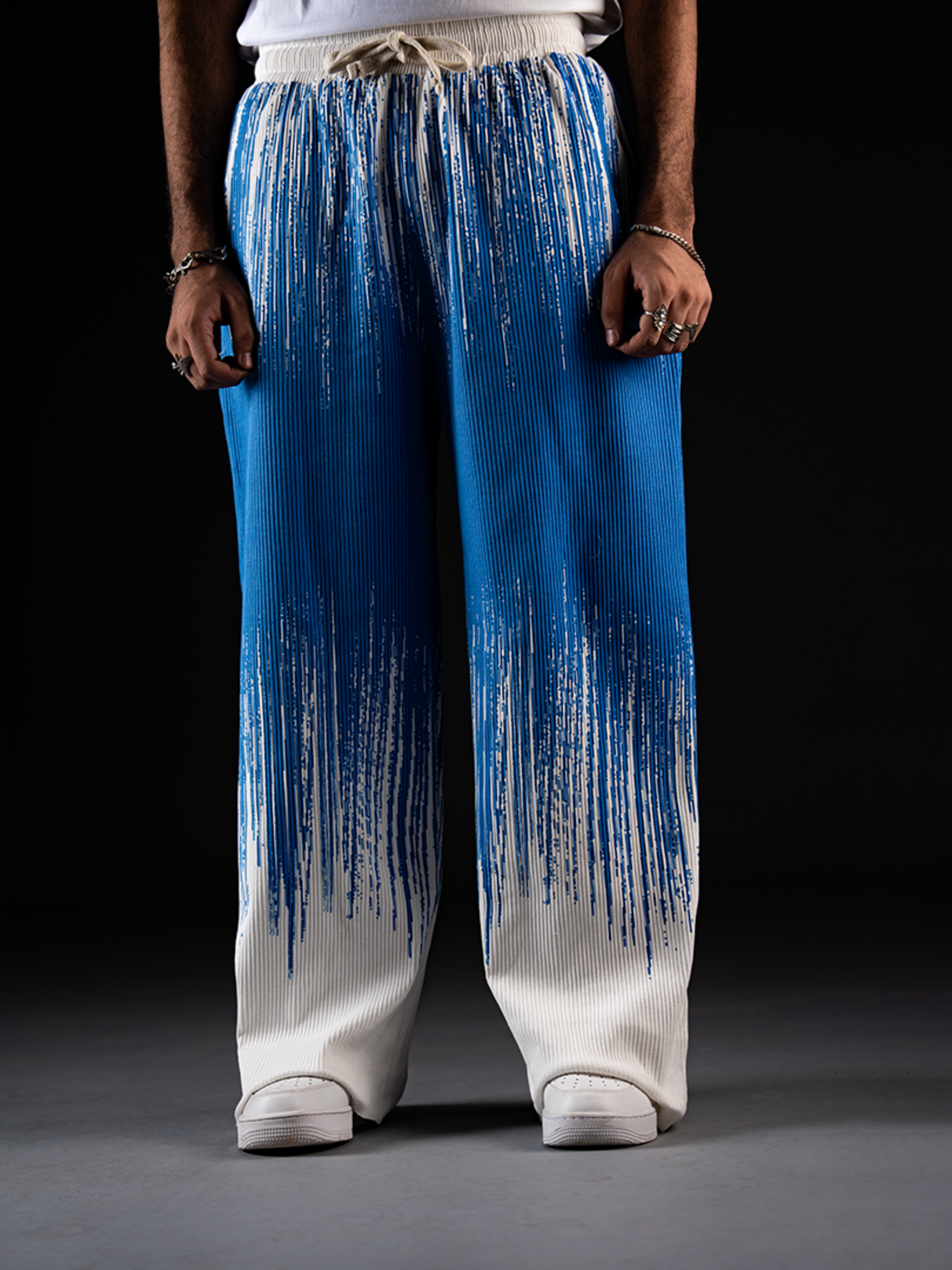 Loose Tie Dye Pleated Men Pants