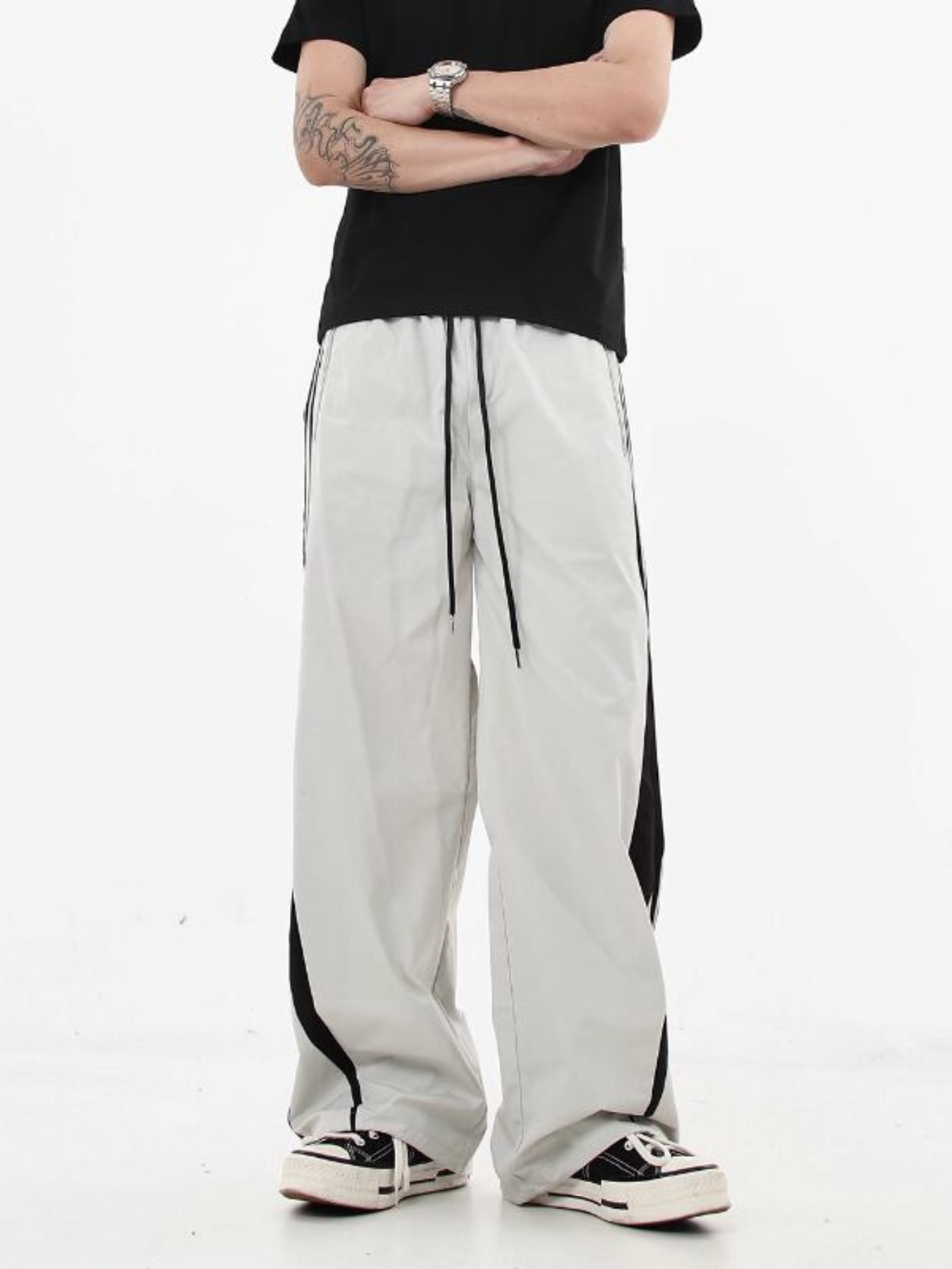 Side Stripe Splicing Pants