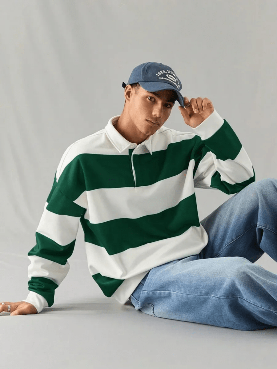 Elan Stripe Polo - Sleek Thread