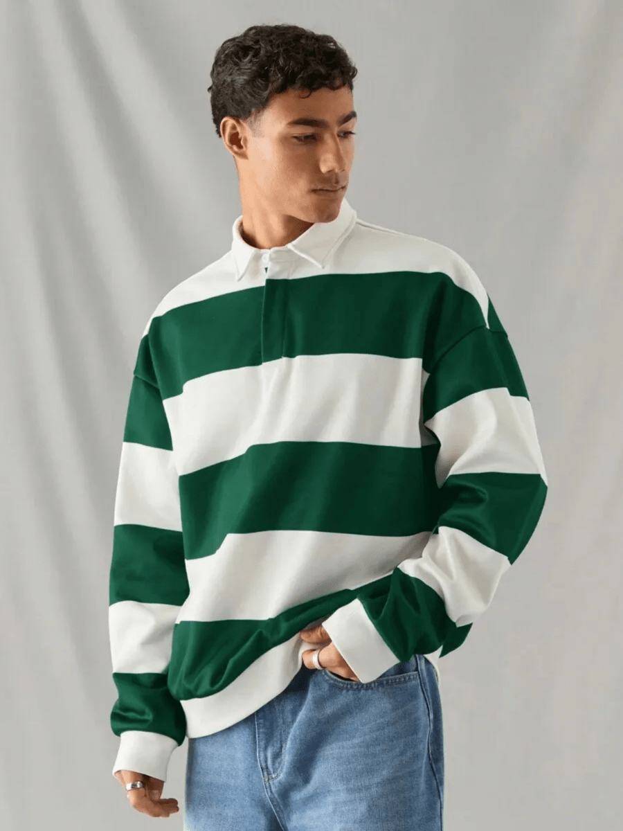 Elan Stripe Polo - Sleek Thread