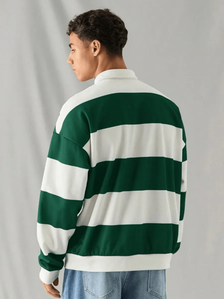 Elan Stripe Polo - Sleek Thread