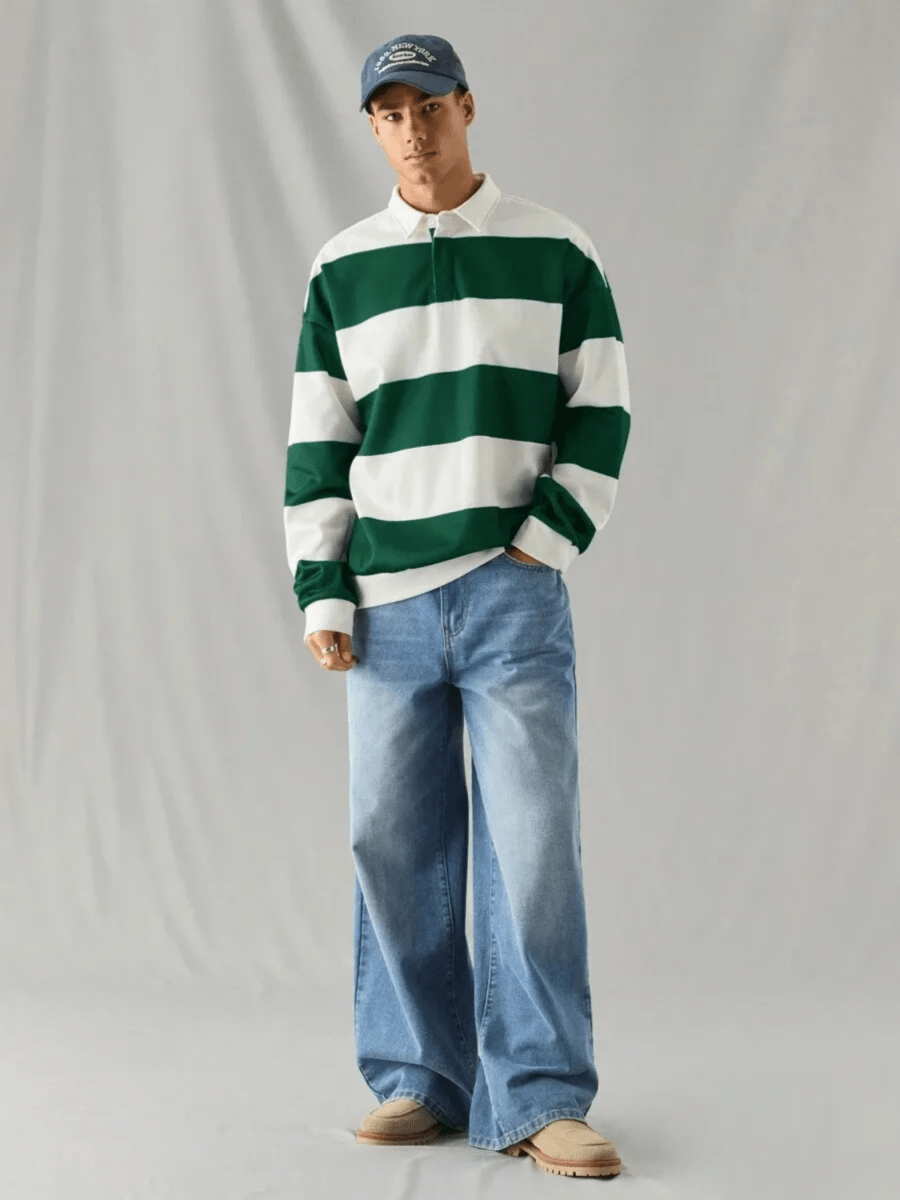 Elan Stripe Polo - Sleek Thread