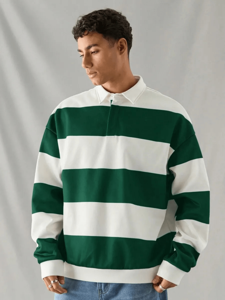 Elan Stripe Polo - Sleek Thread