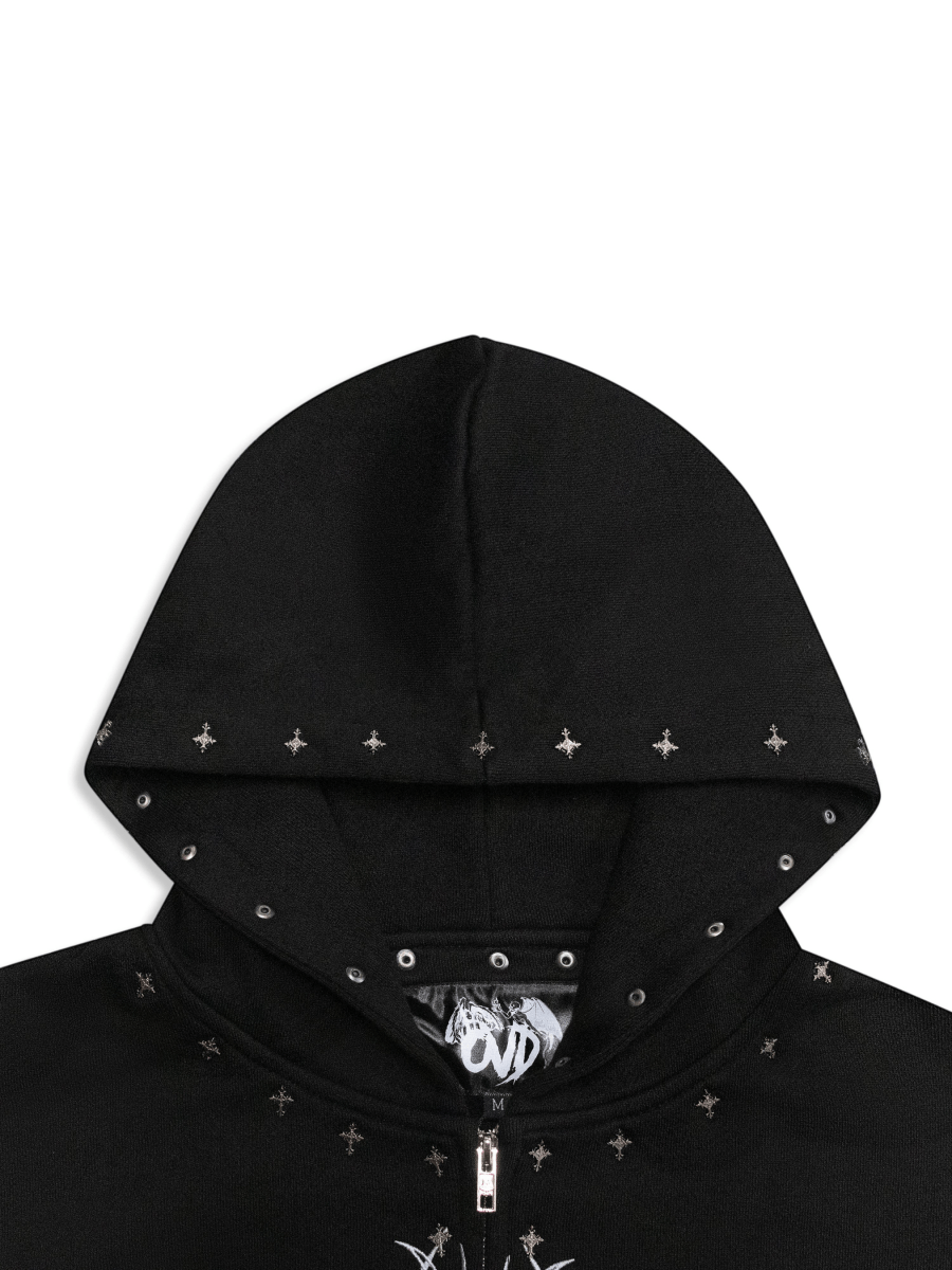 Iron Faith Zip Up Hoodie - Sleek Thread