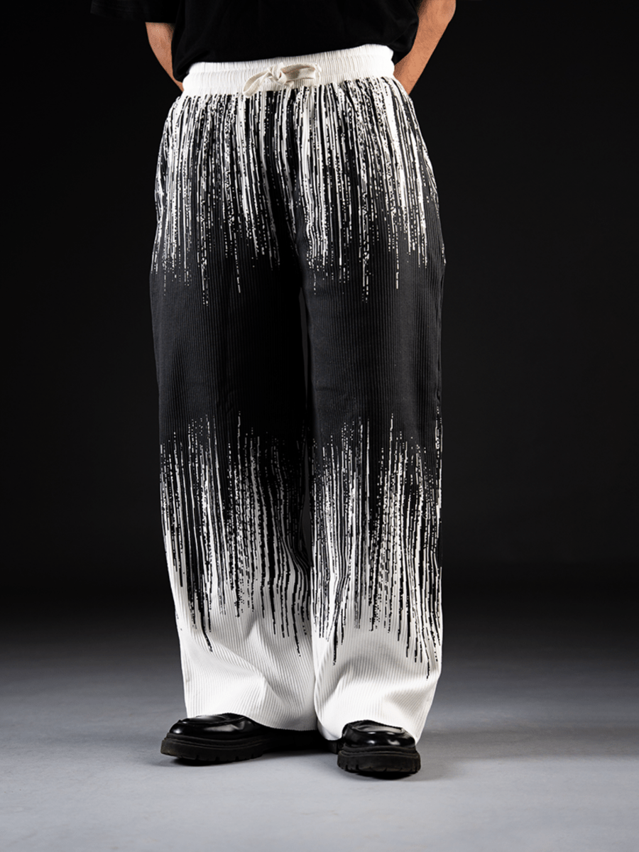 Loose Tie Dye Pleated Men Pants - Sleek Thread