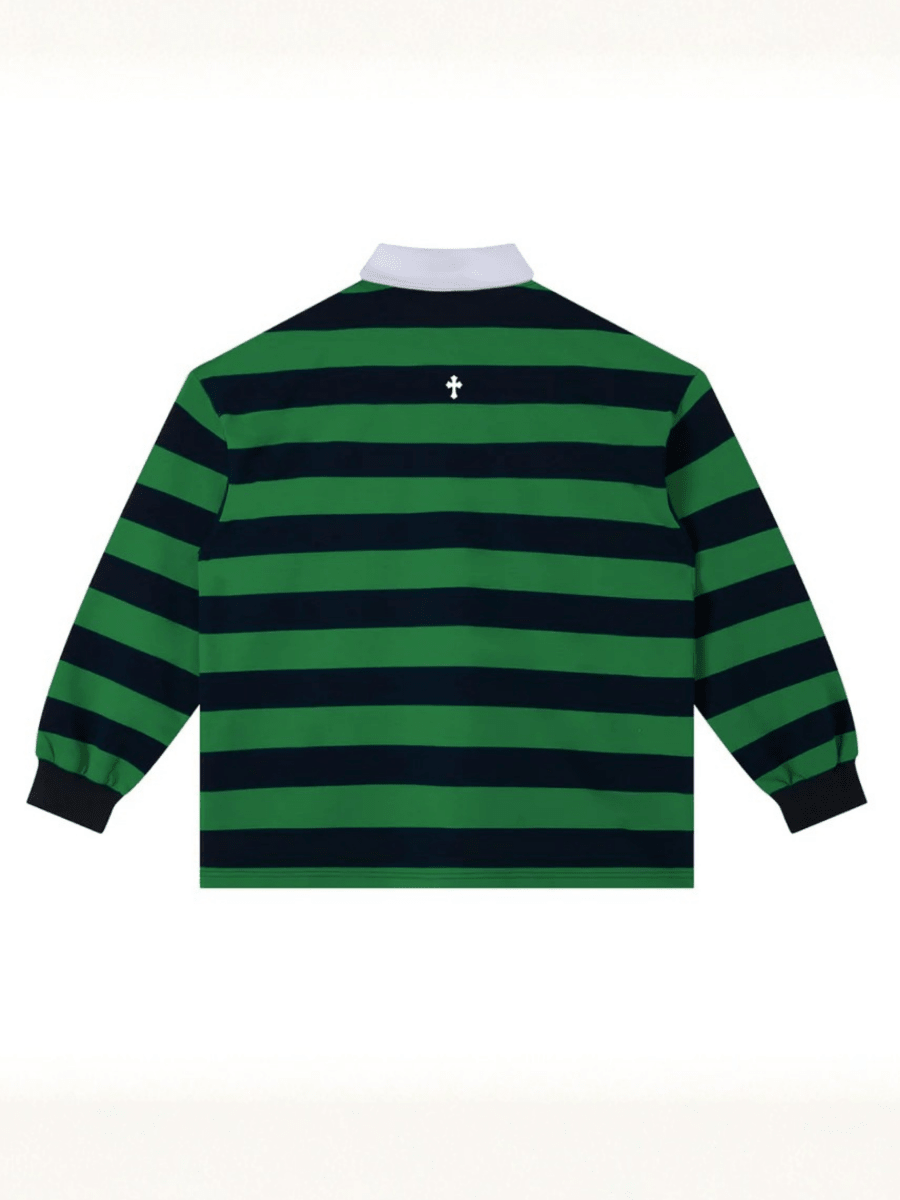 Noir Verde Rugby Polo - Sleek Thread