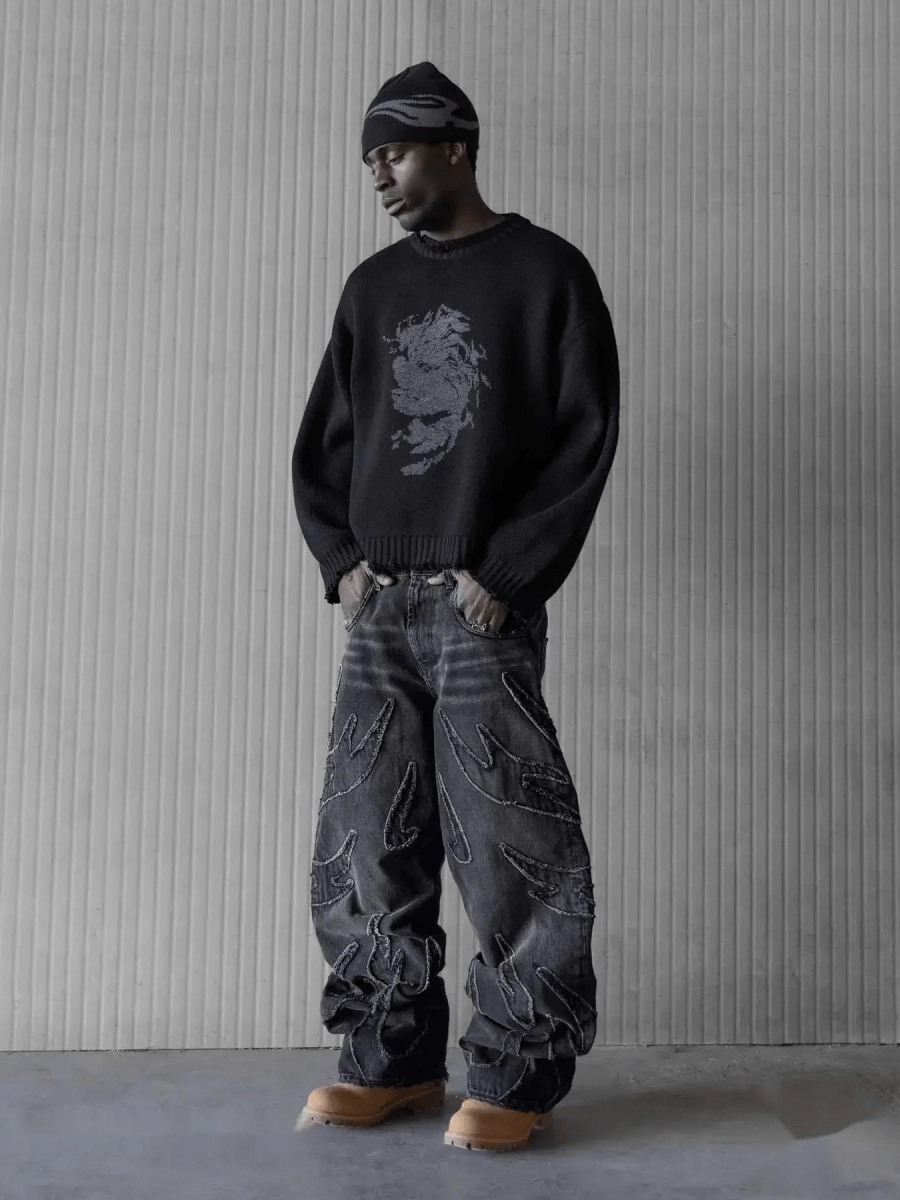 Retro Raw Edge Jeans - Sleek Thread