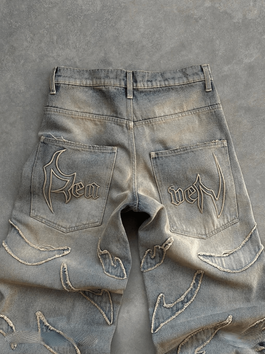 Retro Raw Edge Jeans - Sleek Thread