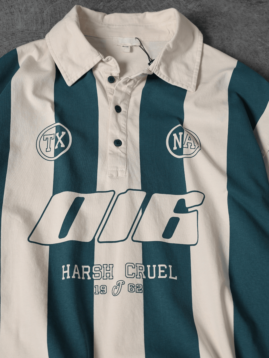 Striped Polo Jersey - Forest Green - Sleek Thread