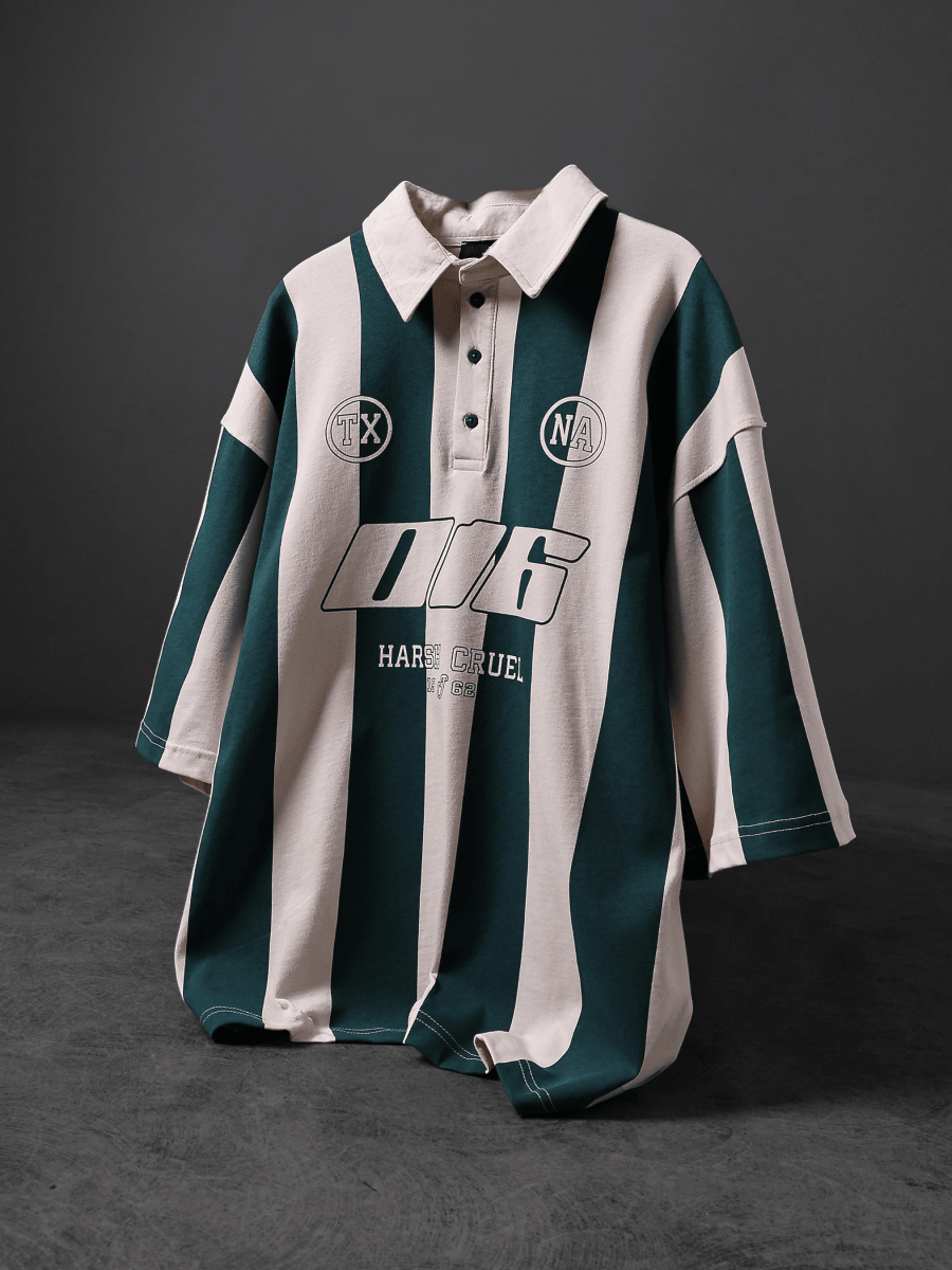 Striped Polo Jersey - Forest Green - Sleek Thread