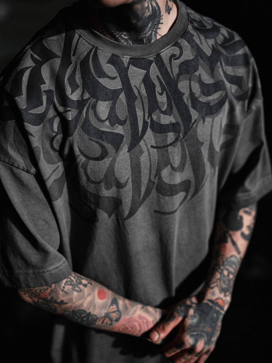 The Dark Runes Acid Wash T-shirt - Sleek Thread